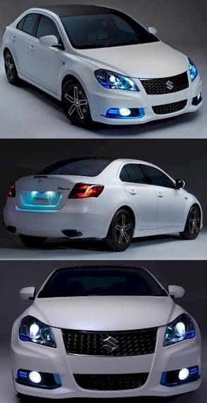 Suzuki Kizashi mit LED Nebelscheinwerfern